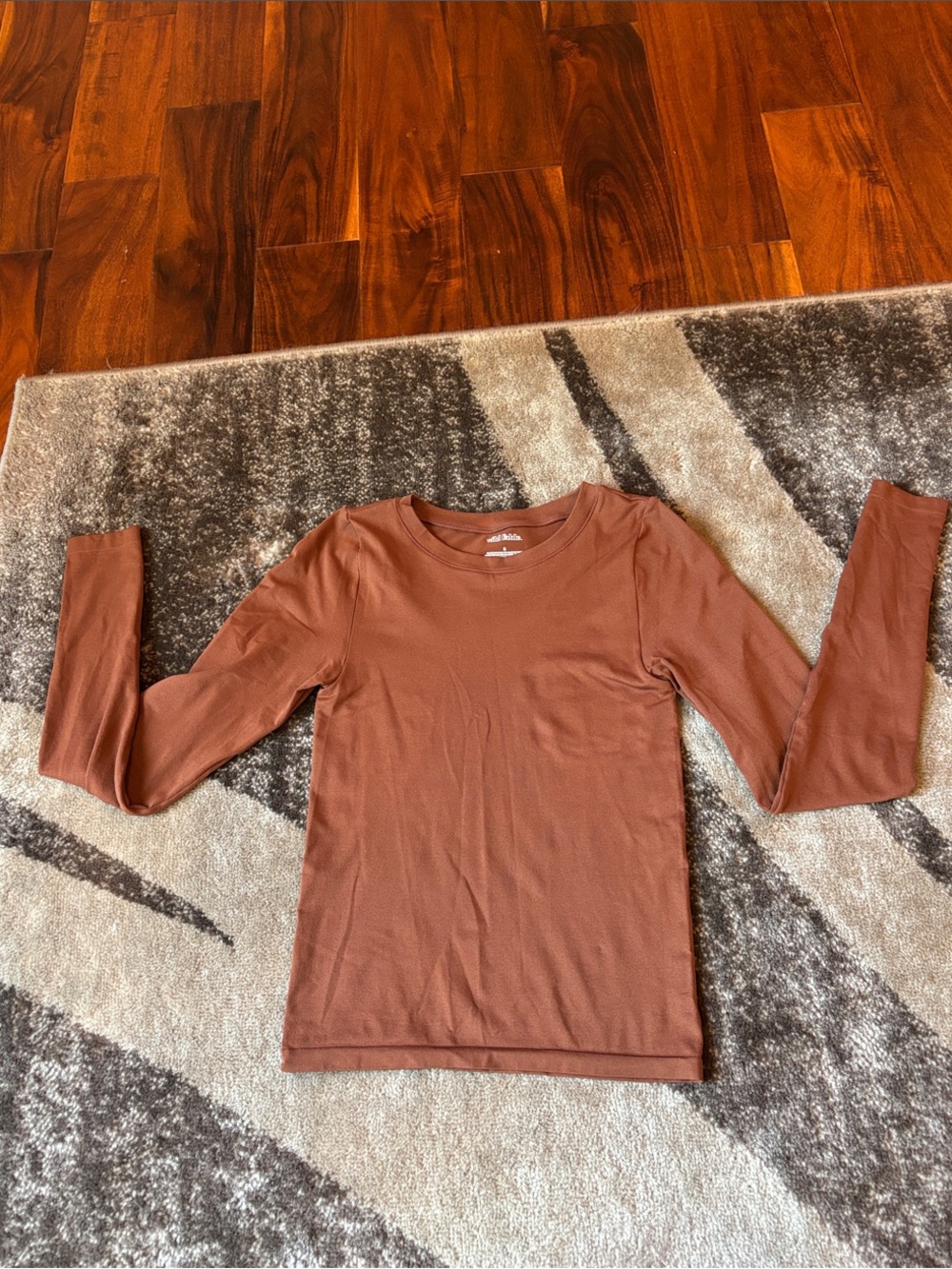 wild fable Long Sleeve Crewneck Top - Rust